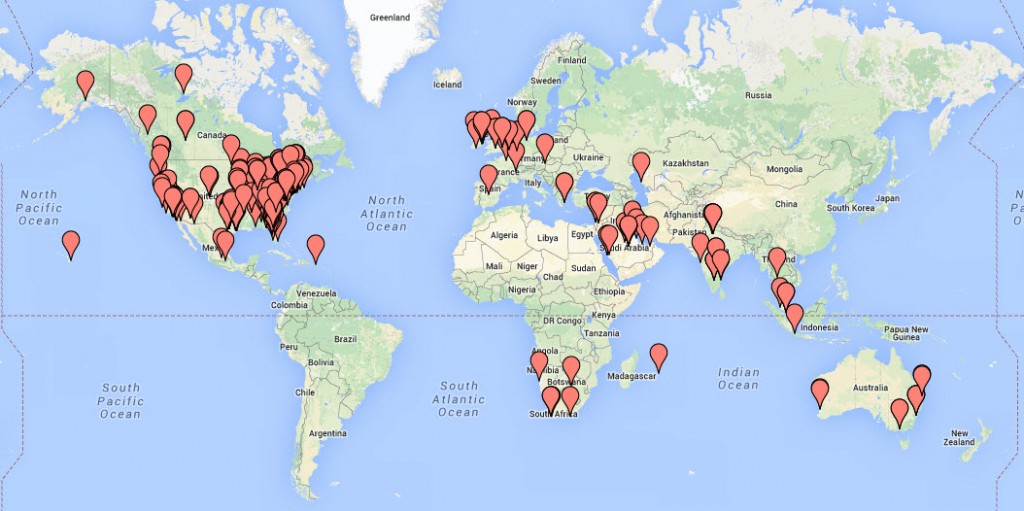 47 PMP Processes - World Map